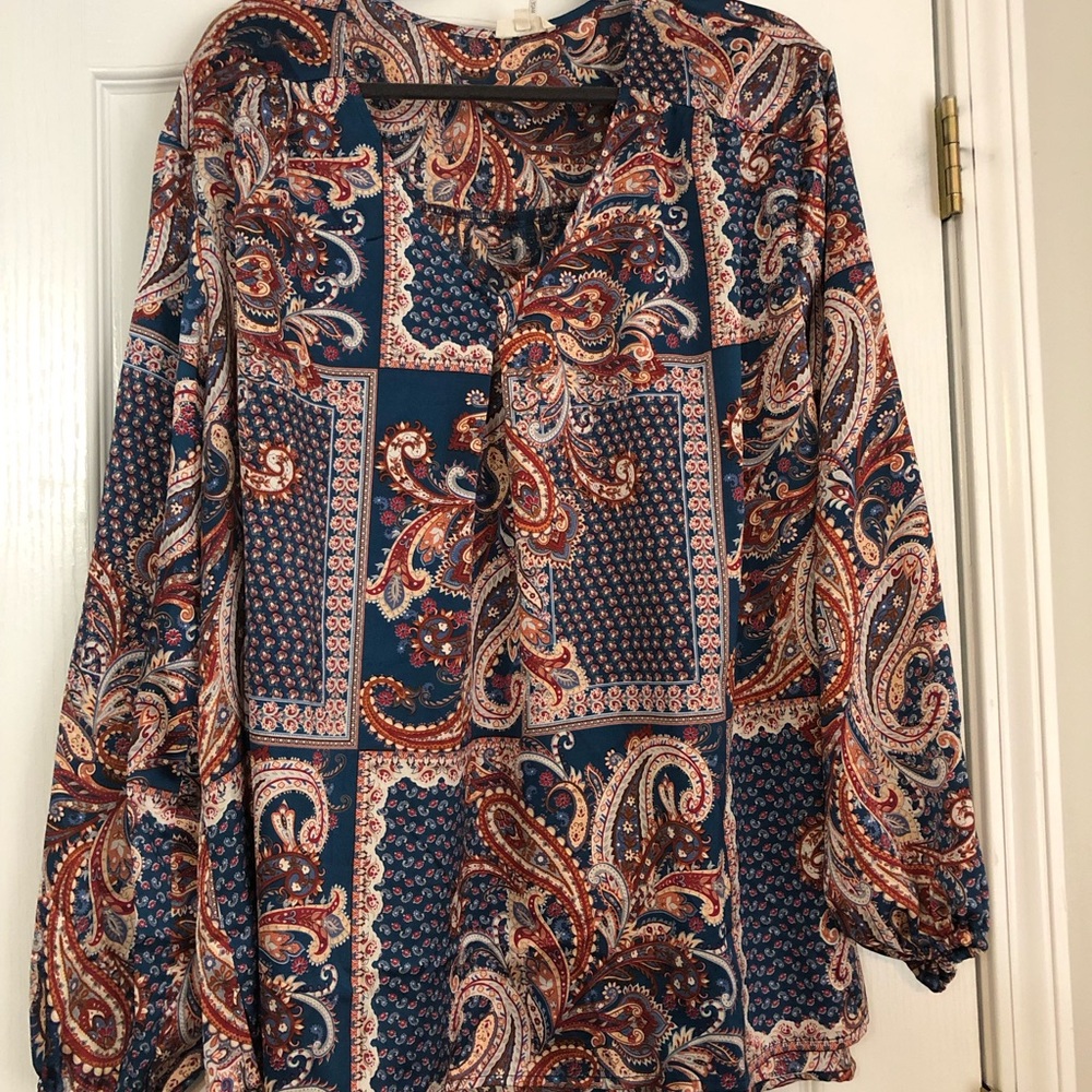 Entro Paisley Bohemian Blouse XL